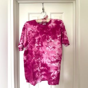 Sand Cloud oversized pink tie dye graphic tee vintage